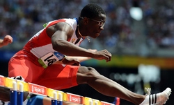 World record holder Dayron Robles of Cuba breezed into the next round of the mens 110m 